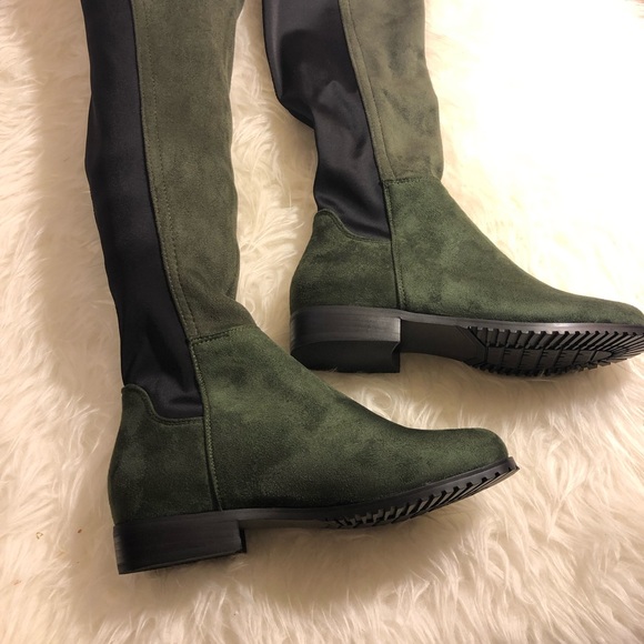 NEW Shoe’N Tale Green Over knee stretch boot - Picture 3 of 8